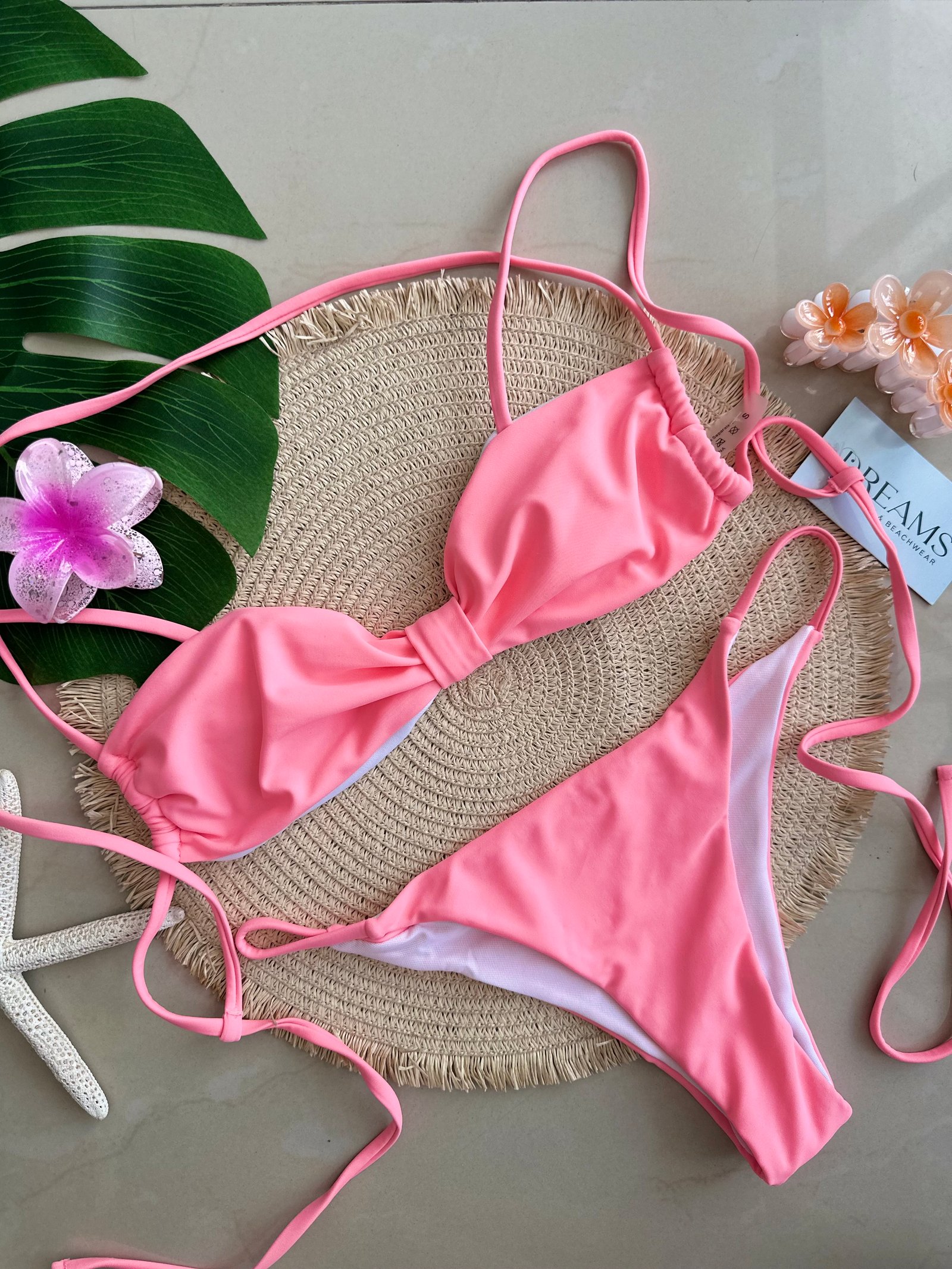 Bikini Liso Fluorescente - Rosa