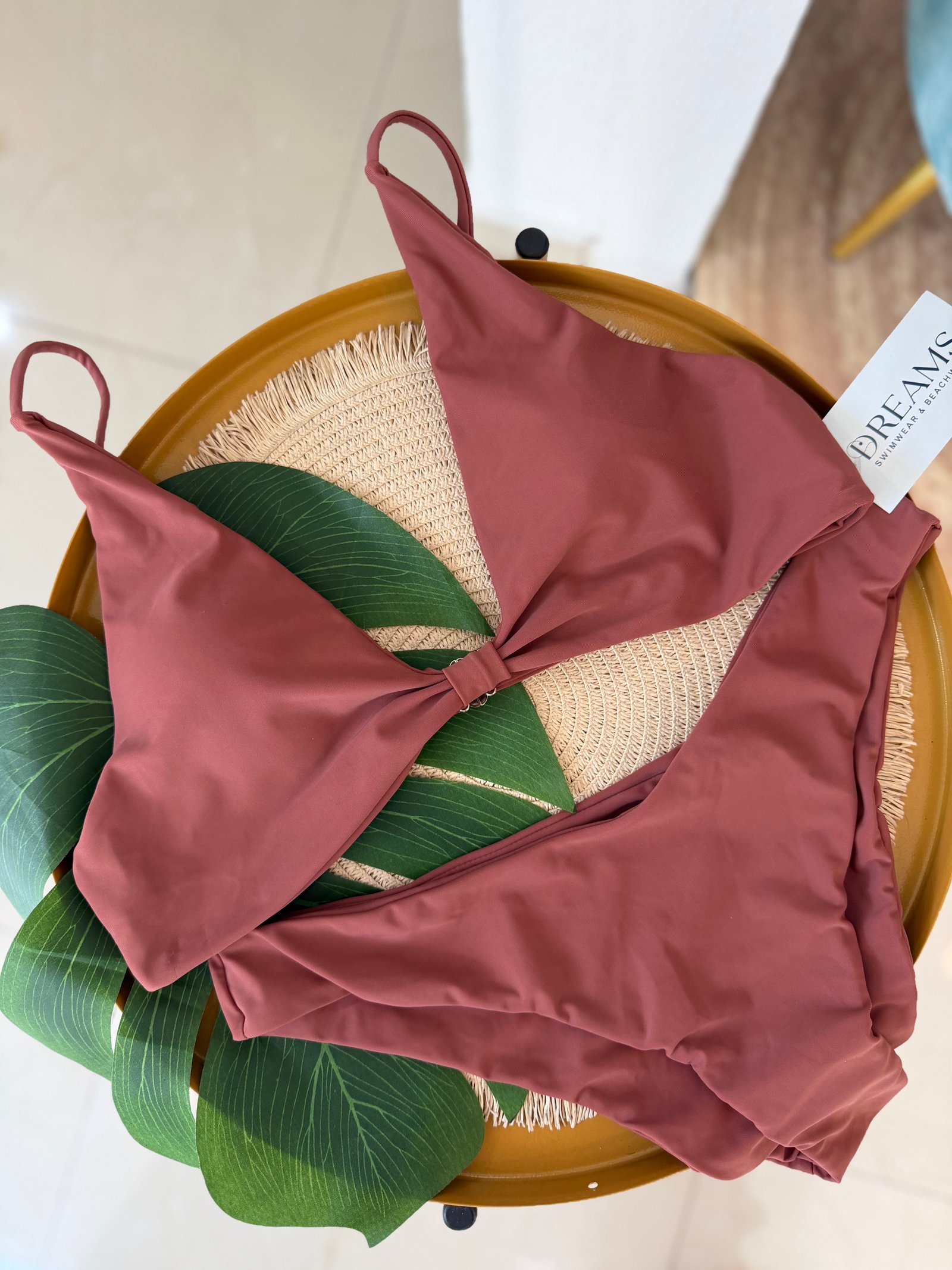 Bikini Liso Moño - Café