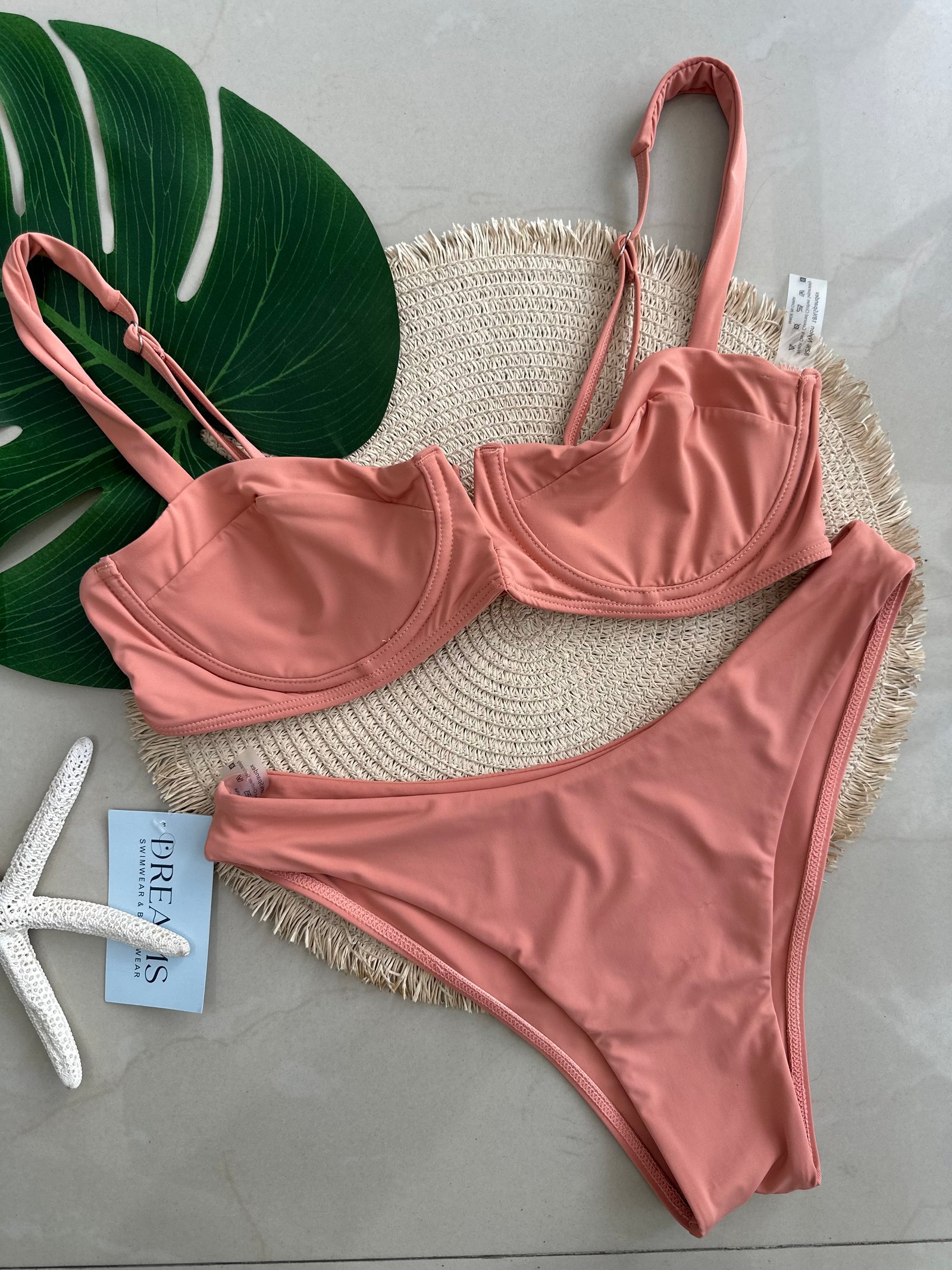 Bikini Liso Con Varilla - Durazno