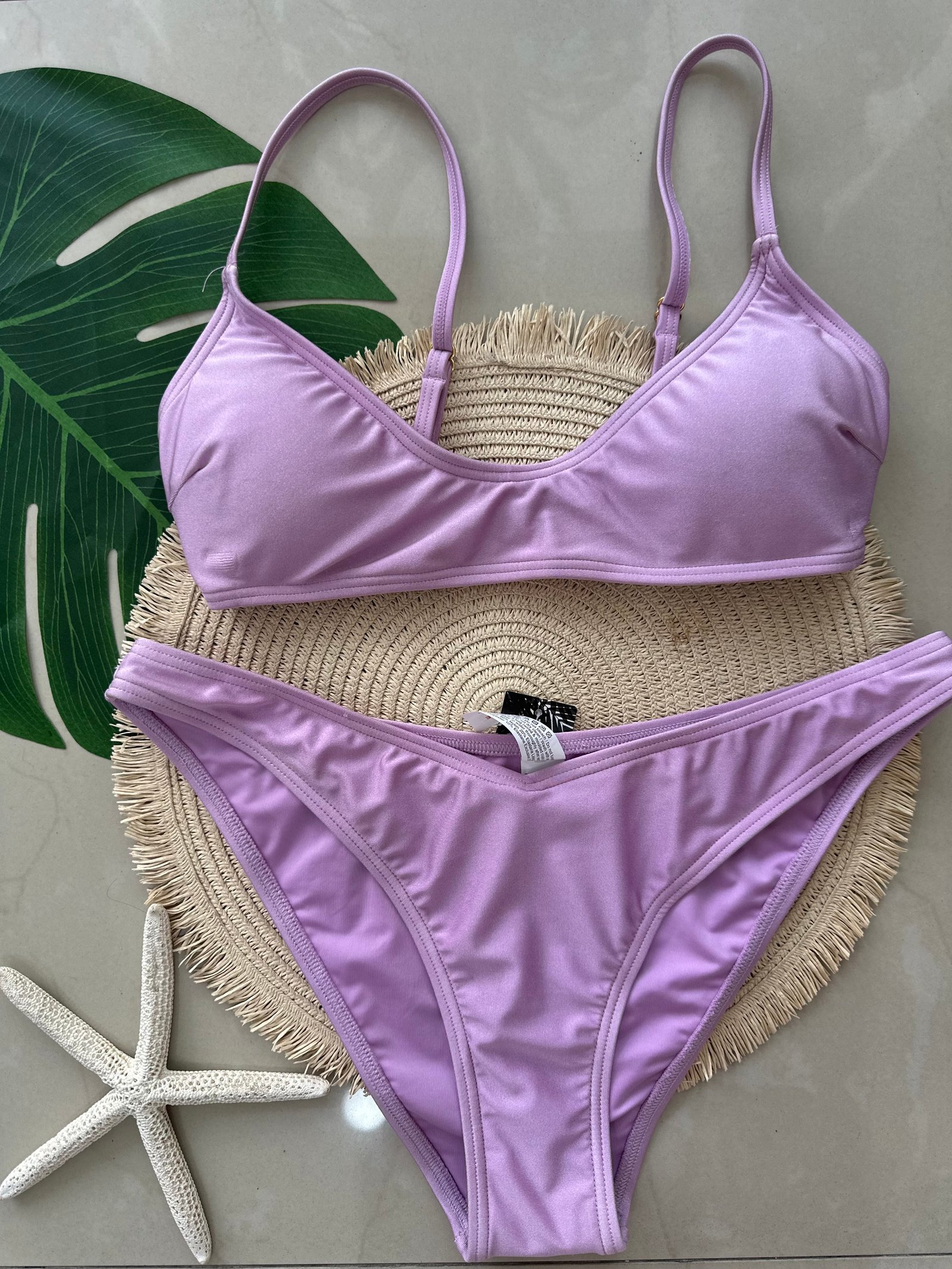 Bikini Liso Satinado - Lila