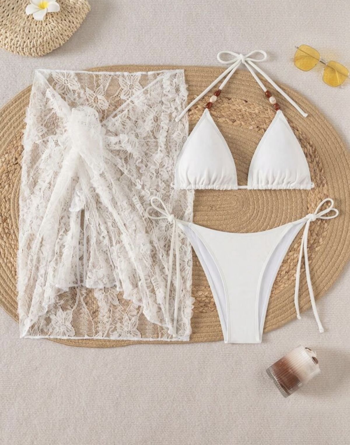 Bikini 3PZ Pareo Encaje